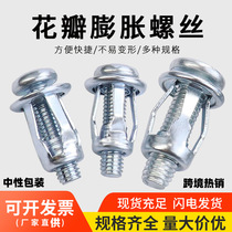 Flowering rivet nut hollow iron sheet aluminum alloy plastic plate fixed expansion screw anchor bolt screw slide repair