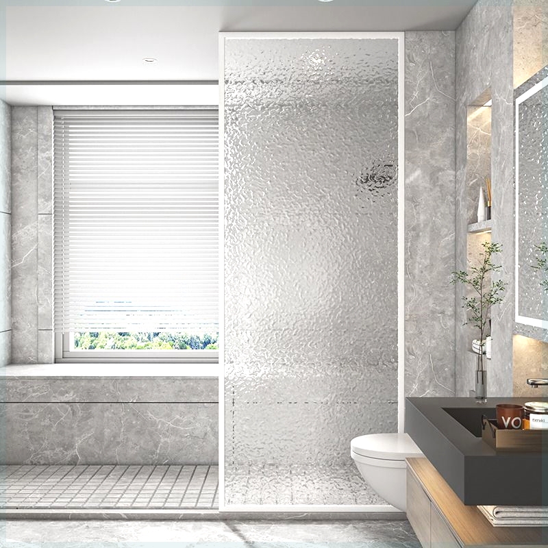 Bathroom Toilet Partition Screen, Shower Room Half-Partition, Water-Blocking Glass, Bathroom Dry and Wet Separation, Hand Washing