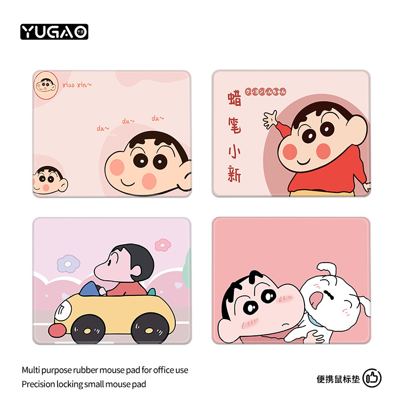 Мультяшный карандашный коврик для мыши Shin-chan для маленькой милой девушки, коврик для офисного стола, бытовой портативный нескользящий коврик для запястья