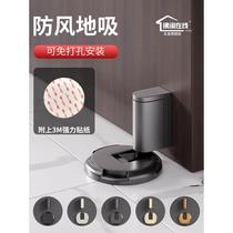New mechanical invisible washroom door-blocking silent door with anti-punching door suction and anti-collision in Xinjiang windproof floor
