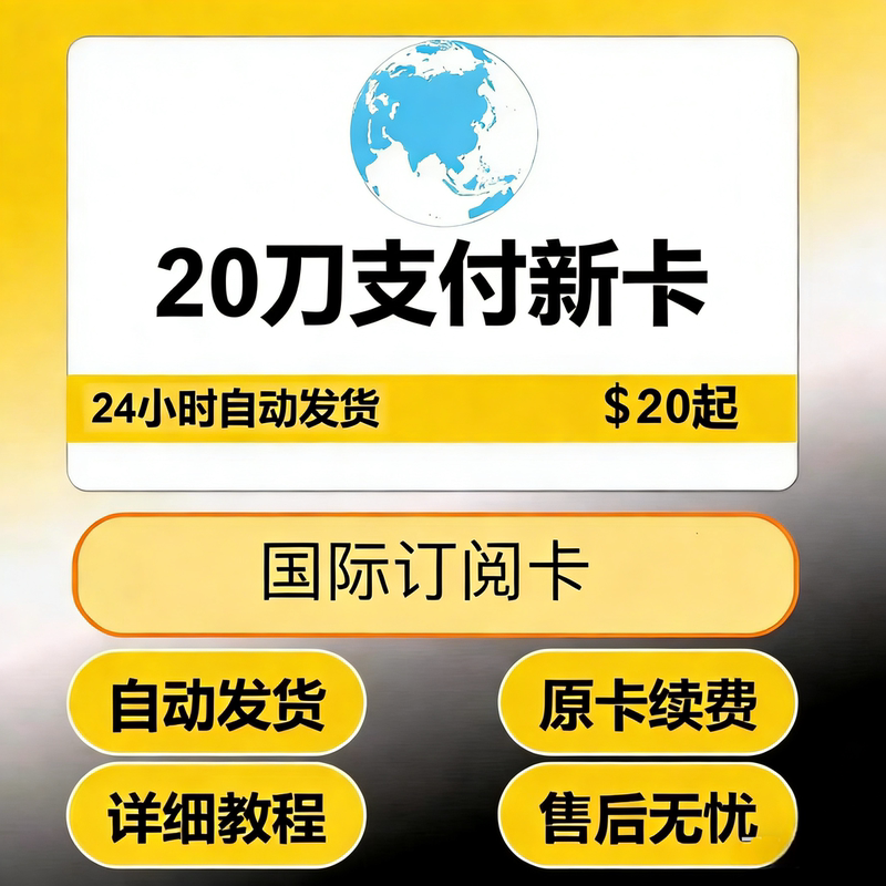 Virtual American Payment Card 20-Month Amazon Monthly Subscription Hong Kong Europe Credit Card Binding Subscription Binding Consumption Card