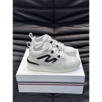 French Moncler mens shoes 2024 new mens mid-cut color-blocked thick-soled sports and casual shoes