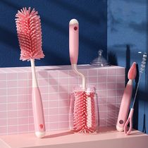 3Pcs Silicone Baby Bottle Brush Set Baby Pacifier Brush 360