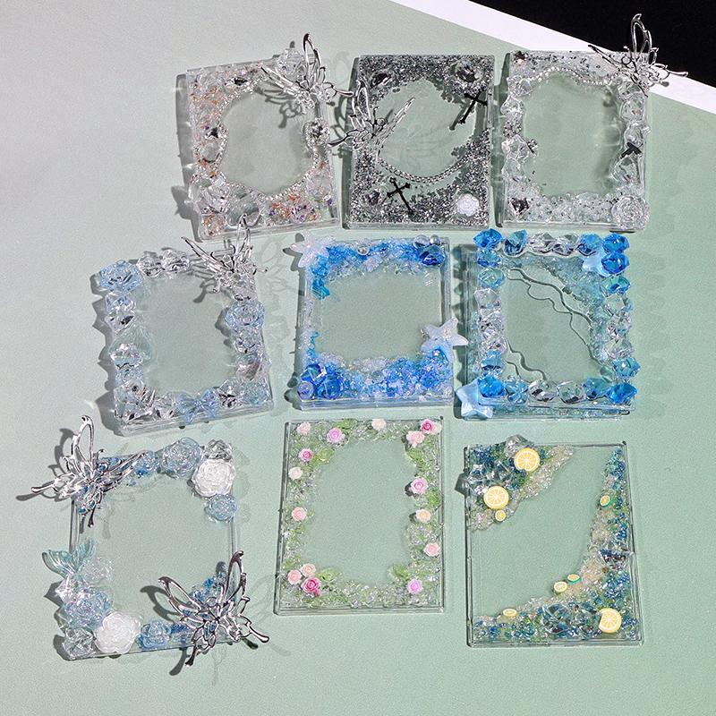 Ice-Clear Fresh Style Shell Card Holder Finished Product in Stock Uv Resin DIY Card Holder for Fans to Check-In and Take Photos with Small Cards Ice-Clear Fresh Style Shell Card Holder Finished Product in Stock Uv Resin DIY Card Holder for Fans to Check-In and Take Photos with Small Cards