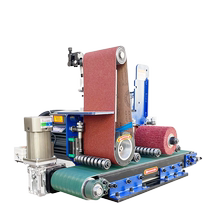 Small flat polishing wire drawing machine desktop deburring stainless steel metal rust removal multifunctional abrasive belt workpiece polishing
