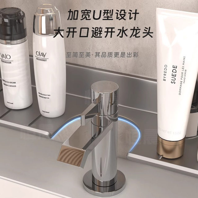 Walnut bathroom toilet sink mirror faucet suction cup storage rack bathroom sink counter washbasin without punching