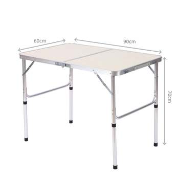 Outdoor aluminum alloy folding table multifunctional table bed computer table portable adjustable table and chairs picnic camping