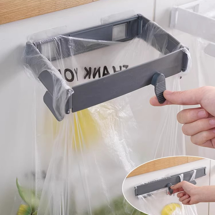 Wall-Mounted Trash Can, New Model for Kitchen Use, Food Waste Holder, Toilet Bathroom Foldable Wastebasket, Storage Cabinet Door Wall-Mounted Trash Can, New Model for Kitchen Use, Food Waste Holder, Toilet Bathroom Foldable Wastebasket, Storage Cabinet Door
