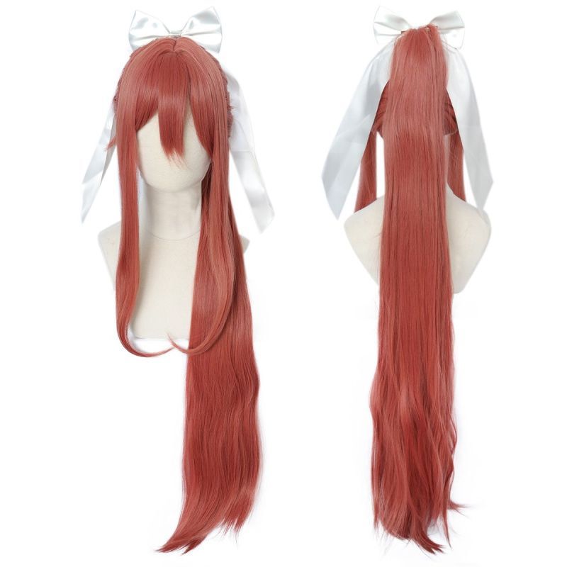 Magic Wig Heartbeat Literature Department Monica Cosplay Wig Brown-Red Single Ponytail Long Hair Wig Delivery Website Magic Wig Heartbeat Literature Department Monica Cosplay Wig Brown-Red Single Ponytail Long Hair Wig Delivery Website