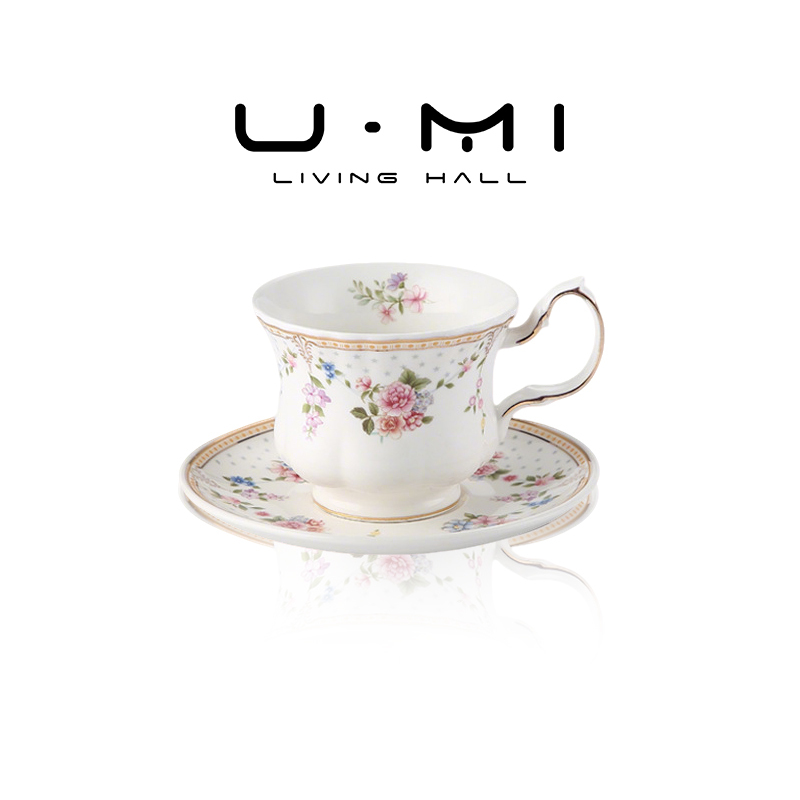 U Mi Living · Beaded Curtain | Coffee Cup and Saucer Cherry Set for Drinking Coffee and Afternoon Tea, High-End and Exquisite U Mi Living · Beaded Curtain | Coffee Cup and Saucer Cherry Set for Drinking Coffee and Afternoon Tea, High-End and Exquisite