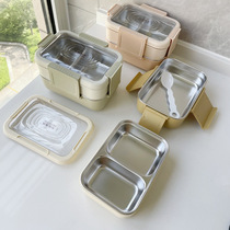 Ins Style Stainless Steel Lunch Box Office Worker Large Capa