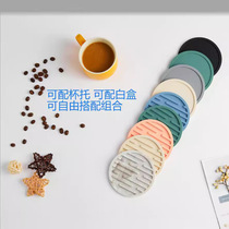Silicone Coaster Round Thickened 10cm Drainage Pad Insulated