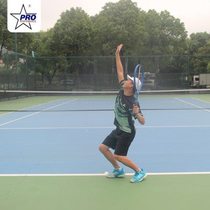 Tennis swing accelerator forehand and backhand volley and serve training device auxiliary corrective training device single training device