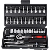 46 sets of combination tools for automobiles motorcycles ratchet wrenches bread multifunctional repair household socket wrenches