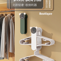 Hanger containing devinator perforated balcony finishing Multi-functional home telescopic wall-mounted wall hanging clothes holding frame