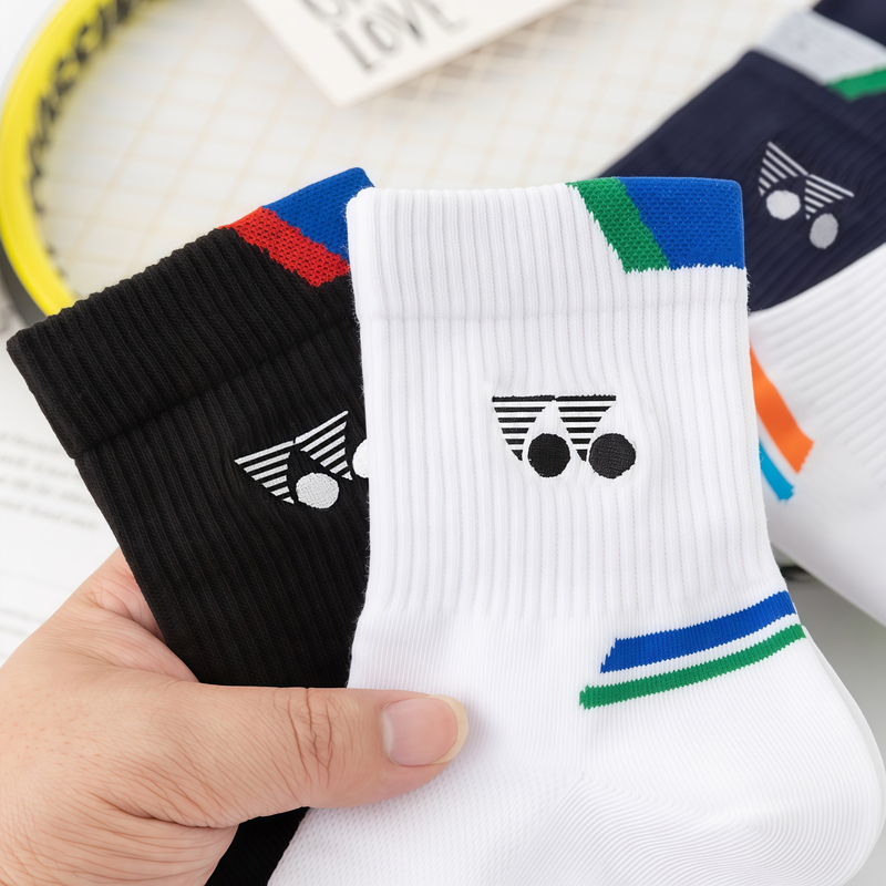 Professional Badminton Socks for Men and Women, Spring and Summer Sweat-Absorbent, Non-Slip Training, Running, Basketball, Tennis Sports Mid-Calf Socks