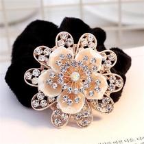 Adult rhinestone hair accessories mother crystal velvet hair band hair rope flower with drill flower middle-aged hair accessories