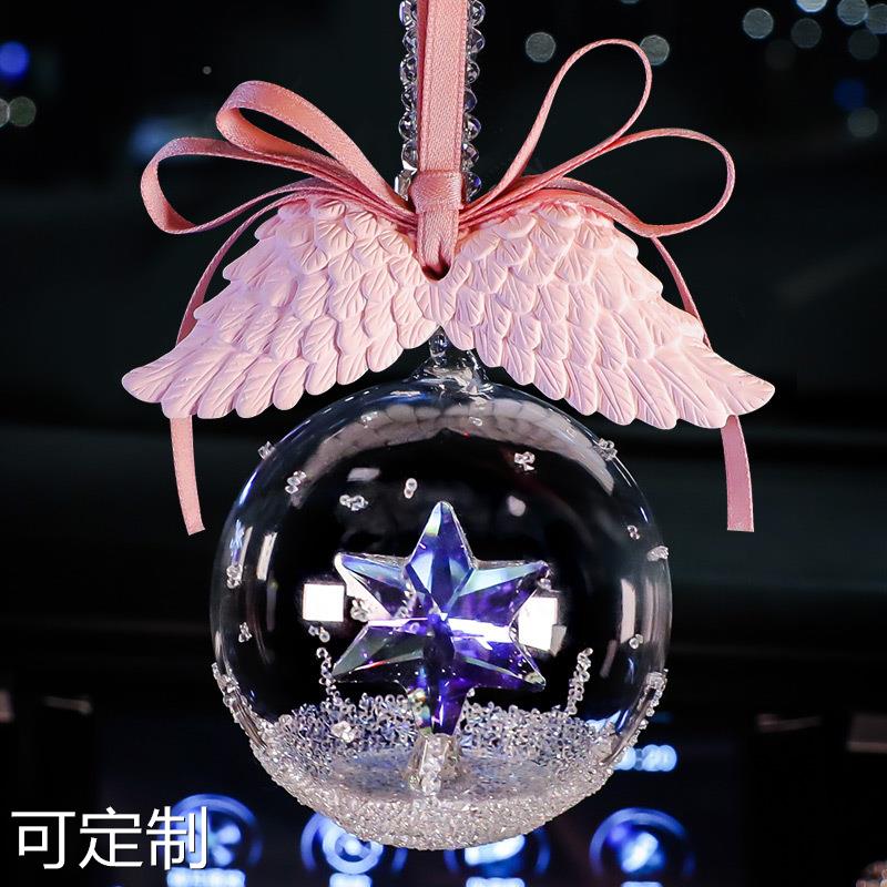 New Car Ornament Stars Crystal Pendant Car Accessories Car Interior Car Hang Accessories Water Crystal Ball Decorator-Taobao
