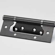Stainless steel mother-in-law wooden door bearing hinge 5-inch silent black swing hinge loose-leaf 3-piece solid wood door