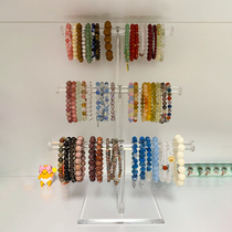 Transparent acrylic desktop jewelry display rack high-end literary bracelet watch necklace headwear storage rack