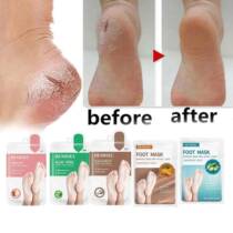 Novo 1 par 2 p?s esfoliante pé peeling máscara pedicure me