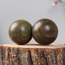 Green sandalwood handball recovery training massage finger solid wood hand ball sandalwood scent health ball old man fitness ball player to play