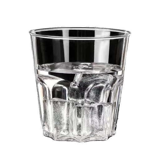 一次性杯子太空杯硬质塑料加厚酒杯家用八角杯茶水杯食品级航空杯