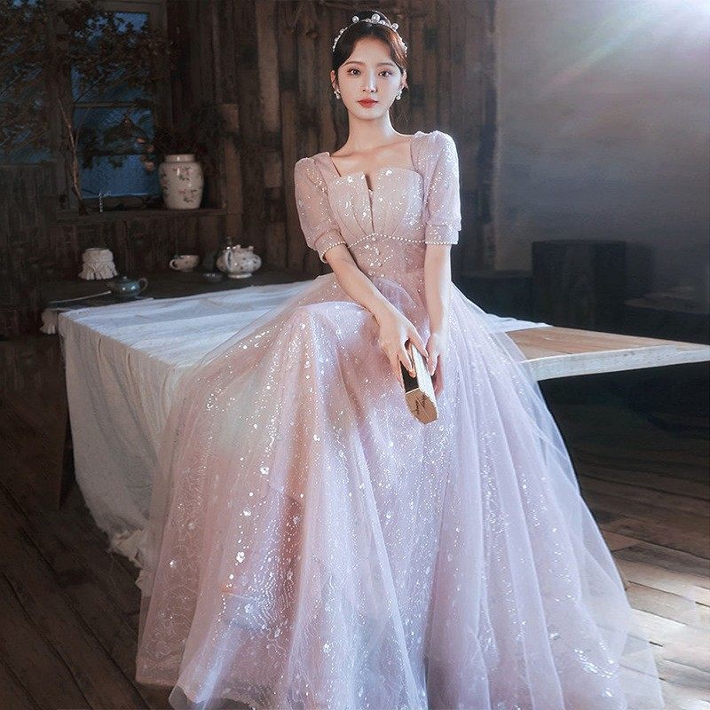 French evening dress for adult high school students graduation princess  dress