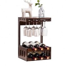 High-end red wine foreign wine rack creative wine rack non-solid wood wine rack home wall-mounted wine glass rack hanging storage