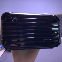 Hard-shell waterproof text and play walnut carry-on bag text and play bag storage bag practical mini travel suitcase-style box small square bag