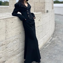 Waist blazer fishtail skirt suit for women 2024 spring and autumn new Korean fashion skirt suit trend