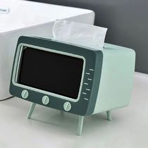 Toilet Paper Storage Box with Mobile Phone Stand Tissue Box