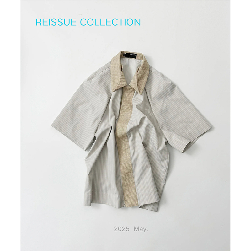 Conchoboe/Gato Camisa/Reproduced Cat Ear Collar Short-Sleeved Shirt