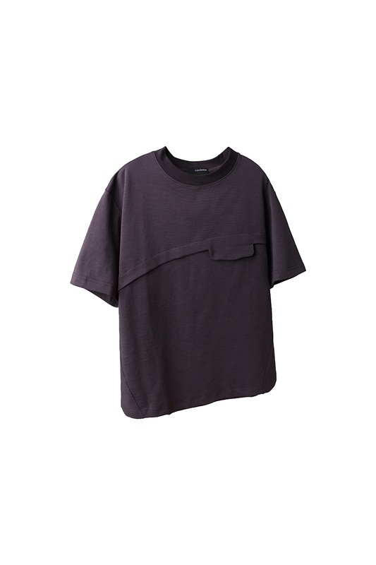 Conchoboe/Leaves T-Shirt/Special Texture 220g Heavy Fabric with Hibiscus Leaf Patchwork Short Sleeves