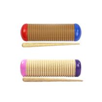 Customized Orff percussion instrument wooden fish frog shaving plastic frog buzzer straight frog kindergarten teaching aids for children