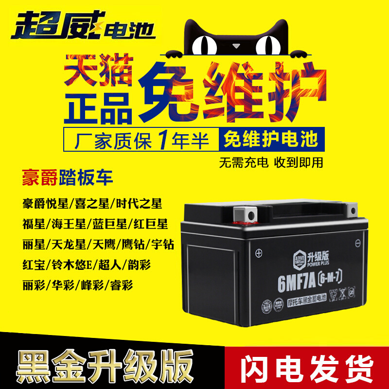 Motorcycle battery ytx7a-bs free of maintenance 12v7a luxury Pleasure Star 125 pedal accessories Dry storage battery-Taobao