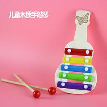 Wooden toy two-in-one hand-knocking musical instrument toy ornaments Colorful toy kindergarten educational musical instrument set