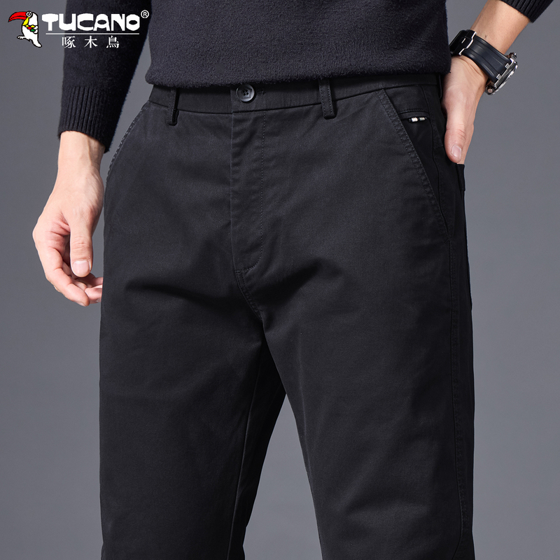 Woodpecker Summer New Casual Pants Men's Slim Straight Pants Thin Business Casual Long Pants Stretch Men's Trousers