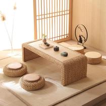 Rattan tatami coffee table balcony table tea table simple bay window table Japanese-style low table household floor combination small manufacturer