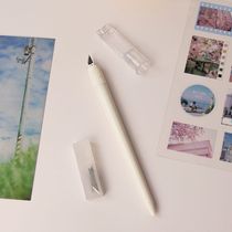 White handbook cutting pen knife DIY tape cutting paper knife small fresh art engraving knife handmade utility knife
