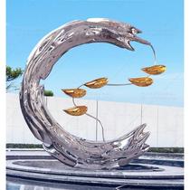 不锈钢浪花雕塑定制大型镜面水景观水滴园林广场户外抽象摆件