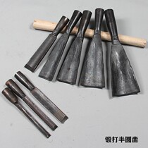 Woodworking chisels and blacksmiths hand-forged old chisels half round chisels shovels curved chisels wooden barrel chisels carved chisels
