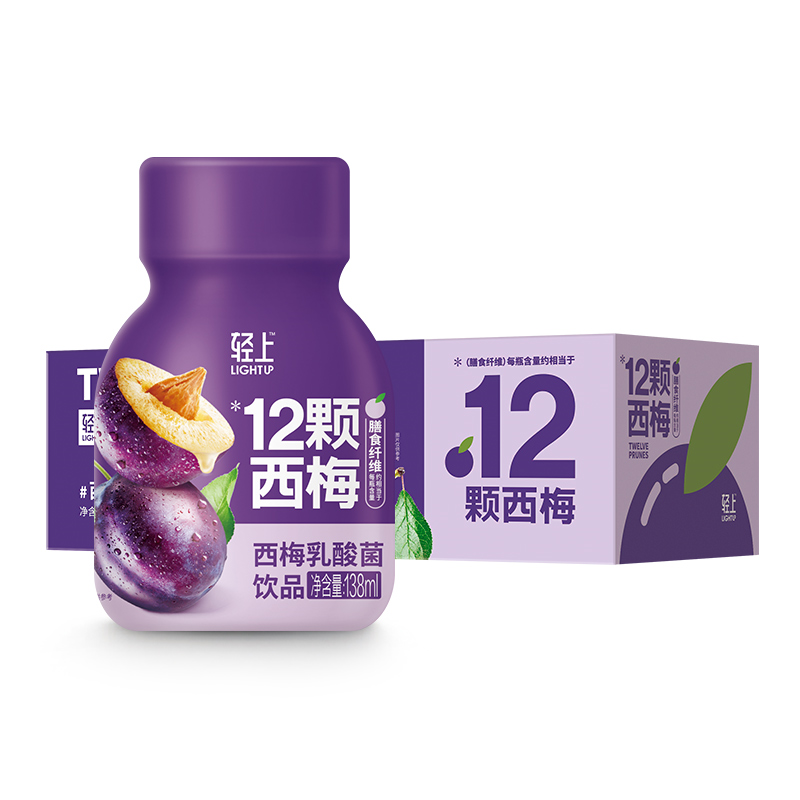 轻上西梅乳酸菌饮品0脂0添加蔗糖138ml*10瓶