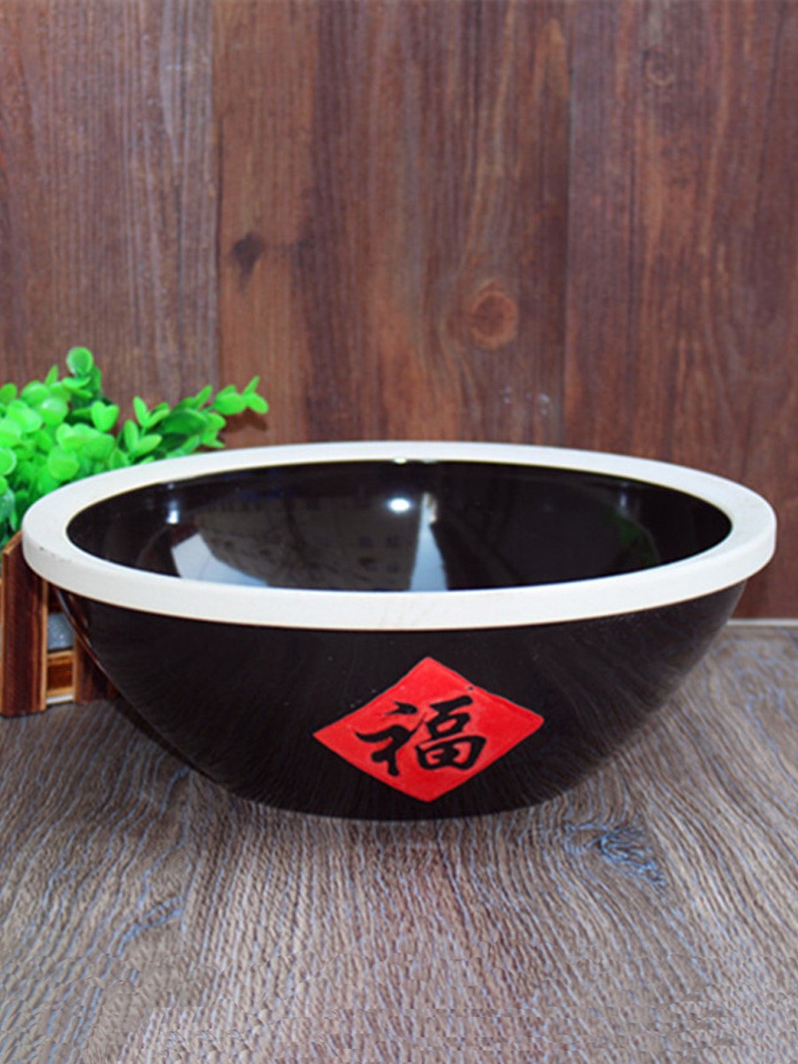 复古陶瓷碗大揭秘。福字碗水煮鱼碗土钵,农家味完整的必备神器!