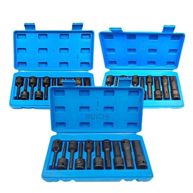 Hexagonal 1/2 pneumatic air cannon joint sleeve 10-piece set electric wrench rotary tool sleeve tool