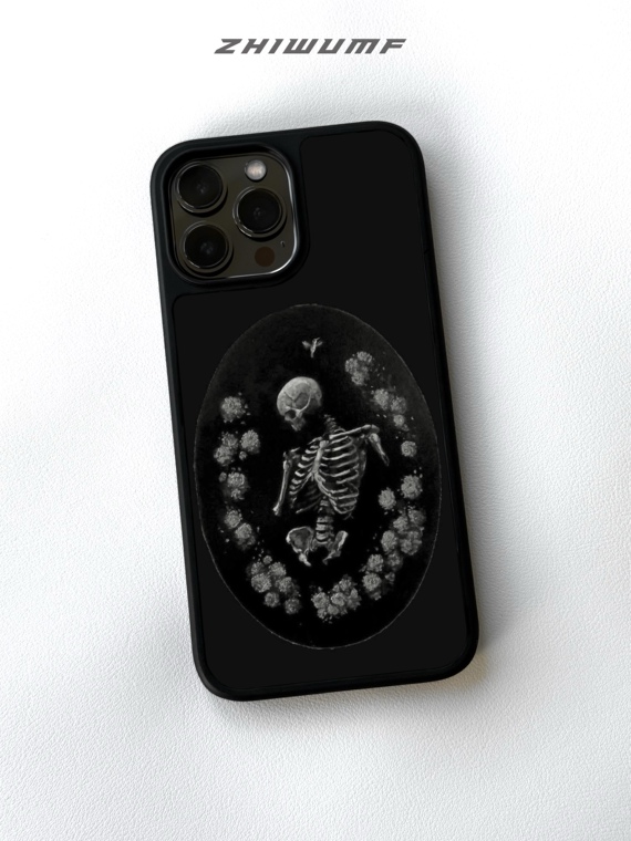 Skeleton Floral Bird Matte iPhone Case for iPhone 17, 16, 15, 14 and 13 - view 5