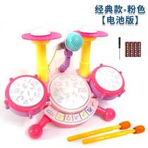 Childrens boy 2-in-1 beginner piano baby-6 toys drumming baby entry drum set mini 3 years old