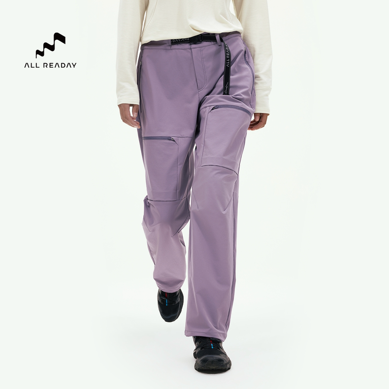 Allreaday Innovative Water-Repellent Hiking Pants Outdoor Sports Four-Way Stretch Breathable Softshell Pants Autumn and Winter Women Allreaday Innovative Water-Repellent Hiking Pants Outdoor Sports Four-Way Stretch Breathable Softshell Pants Autumn and Winter Women