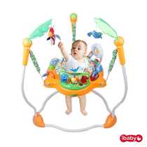 Baby jumping happy park childrens jumping chair tropical rainforest baby fitness frame with light and music