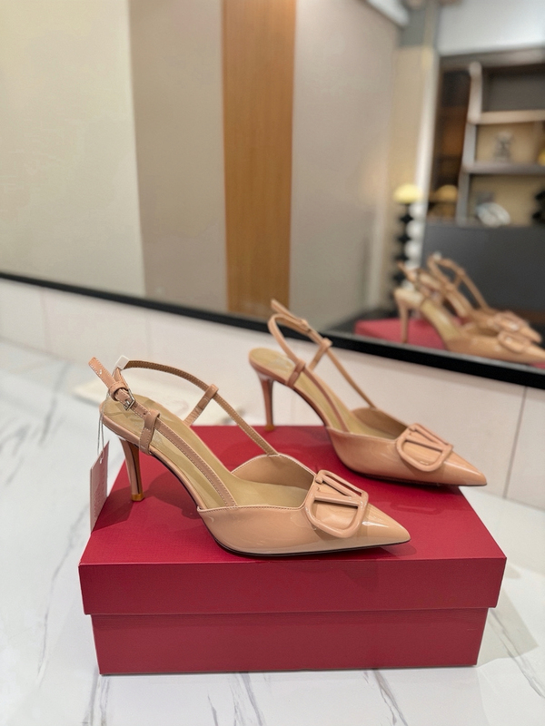 High-End Spring V-Buckle Single-Strap High Heels, Pointed Toe, Shallow Mouth, Genuine Leather, Nude Patent Leather, Stiletto Heels, Wedding Shoes, Patent Leather